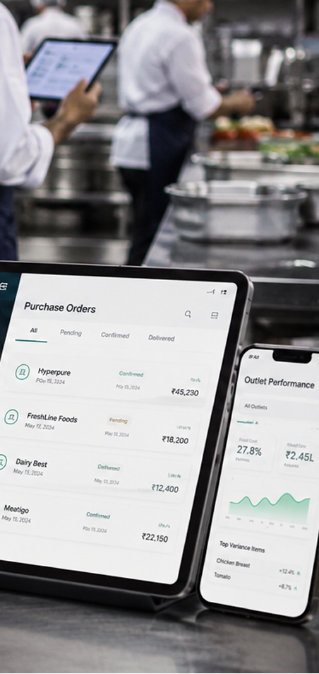 Supply Note platform in kitchen environment